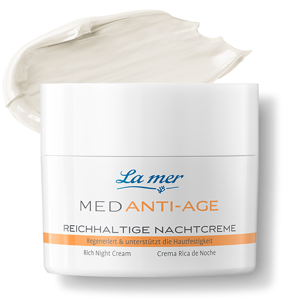 La mer MED Anti-Age Reichhaltige Nachtcreme für regenerierende Anti-Aging-Pflege und mehr Hautfestigkeit
