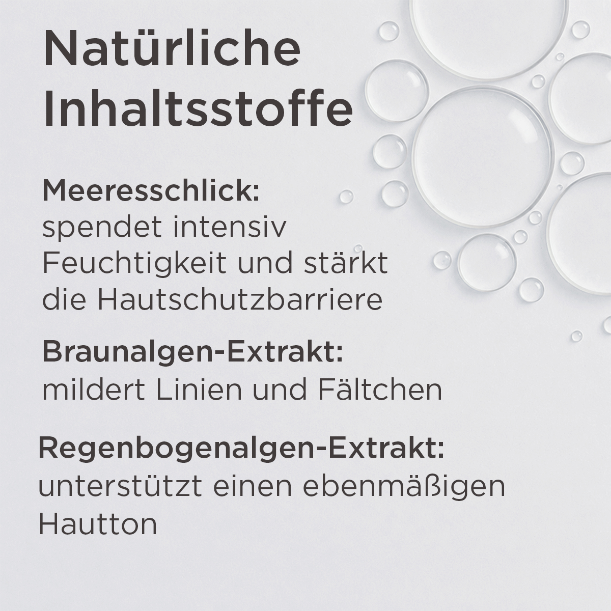 Natürliche Inhaltsstoffe der La mer MED Anti-Age Augencreme mit Meeresschlick, Braunalgen- und Regenbogenalgen-Extrakt