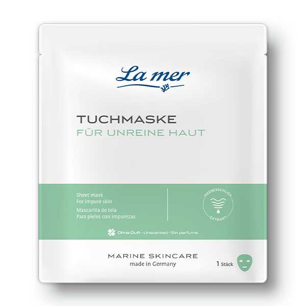 Tuchmaske für unreine Haut