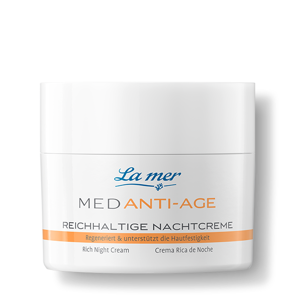 La mer MED Anti-Age Reichhaltige Nachtcreme für regenerierende Anti-Aging-Pflege und mehr Hautfestigkeit