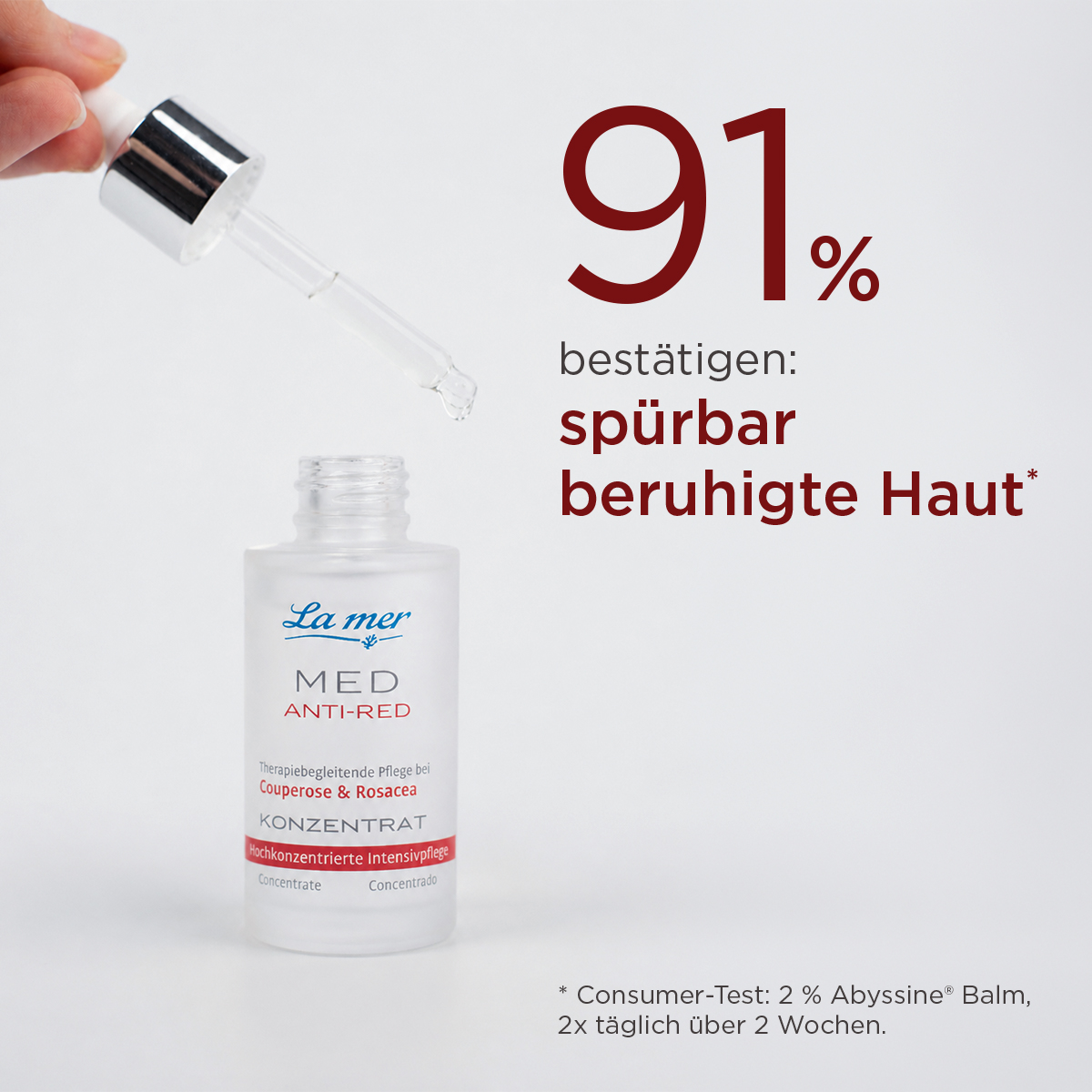 La mer MED Anti-Red Konzentrat – 91 % bestätigen spürbar beruhigte Haut