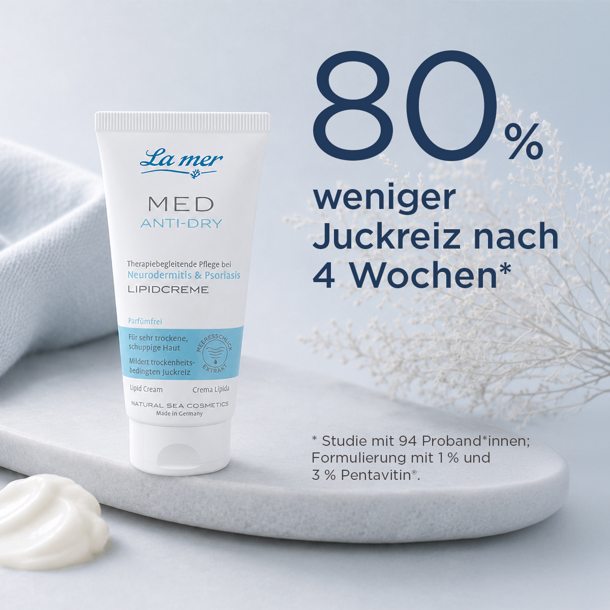 La mer MED Anti-Dry Lipidcreme – 80 Prozent weniger Juckreiz nach vier Wochen