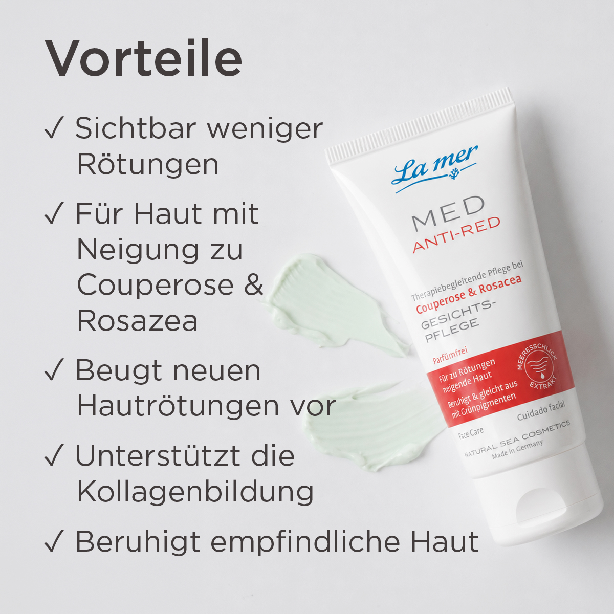 Vorteile der La mer MED Anti-Red Gesichtspflege bei Couperose und Rosacea