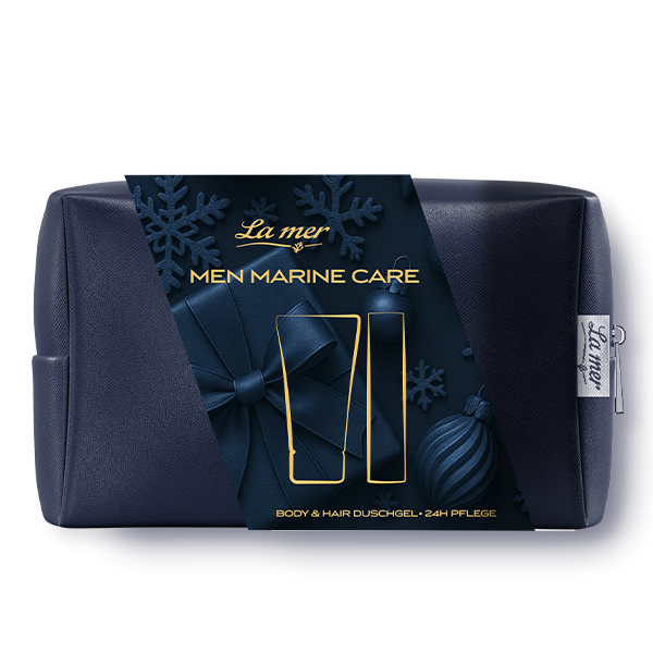 La mer Men Marine Care Geschenkset für Männer mit Body & Hair Duschgel und 24H Pflege in Kosmetiktasche