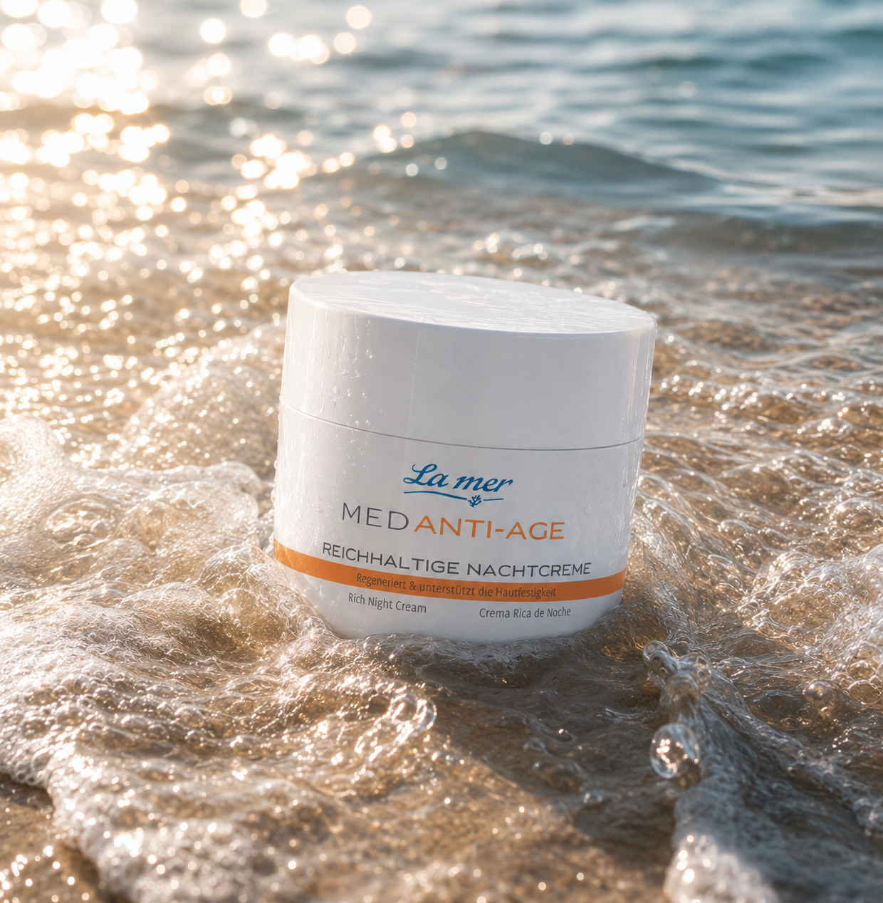 La mer MED Anti-Age Reichhaltige Nachtcreme am Meer für regenerierende Pflege reifer und empfindlicher Haut