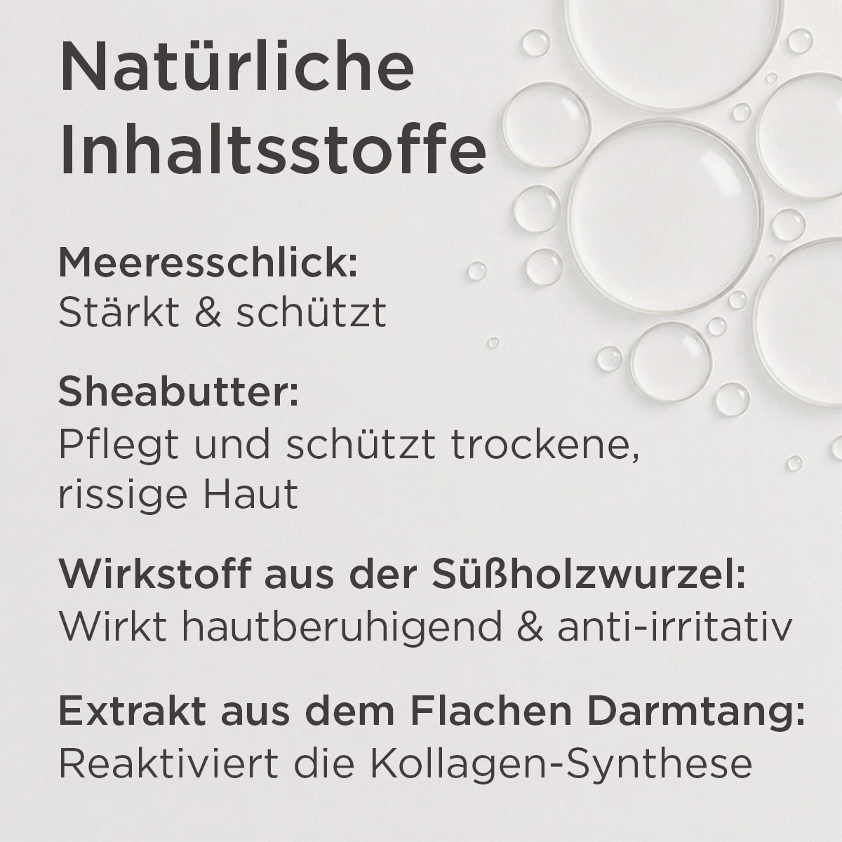 Natürliche Inhaltsstoffe der La mer MED Anti-Age Tagescreme mit Meeresschlick, Sheabutter und Süßholzwurzel