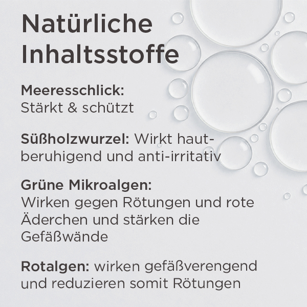 Natürliche Inhaltsstoffe der MED Anti-Red Pflege mit Meeresschlick und Algen-Extrakten