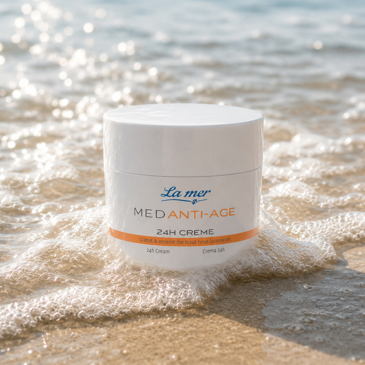 La mer MED Anti-Age 24h Creme am Meer – feuchtigkeitsspendende Anti-Aging-Pflege für trockene und empfindliche Haut