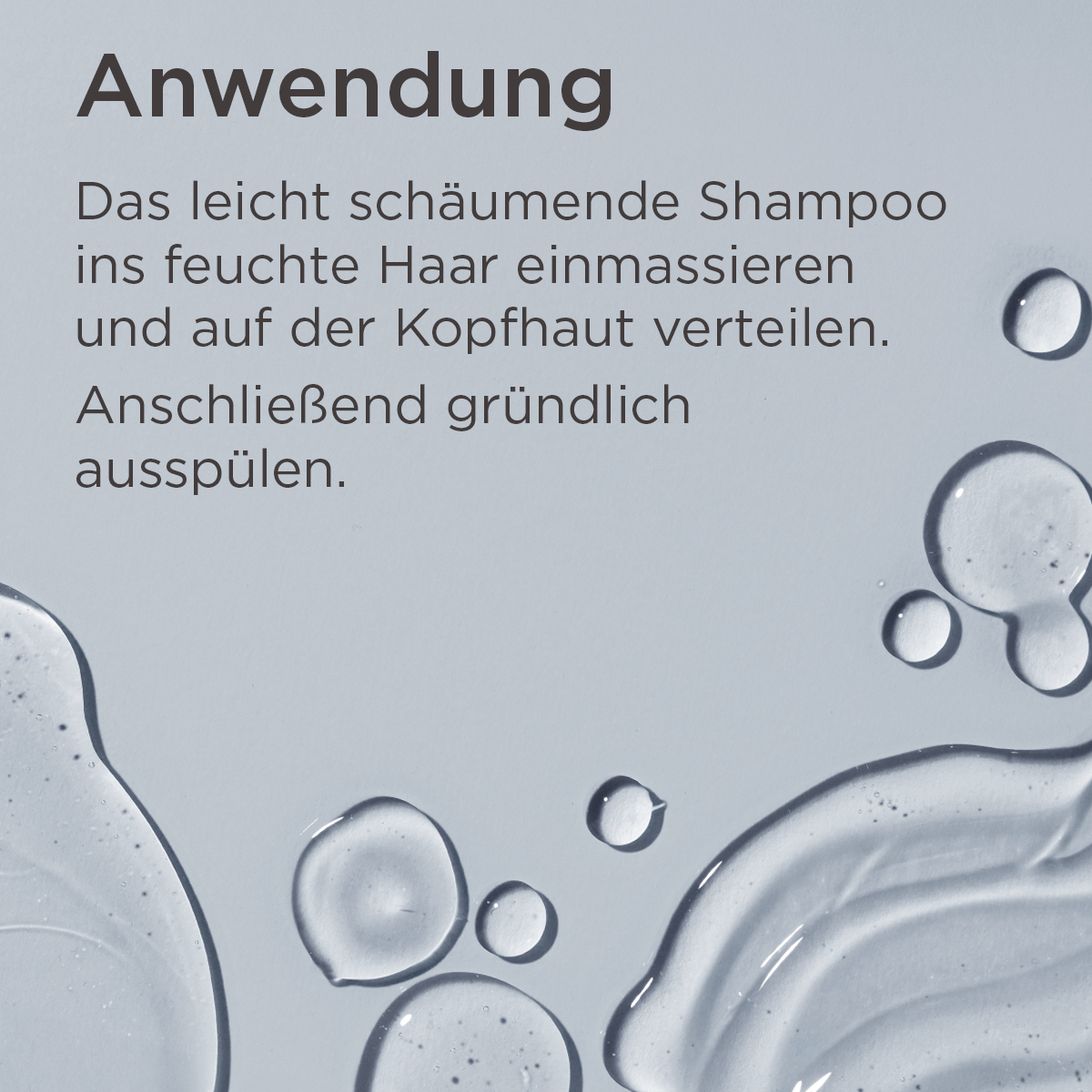 Anwendung des MED Sensitive Shampoos auf feuchtem Haar und der Kopfhaut